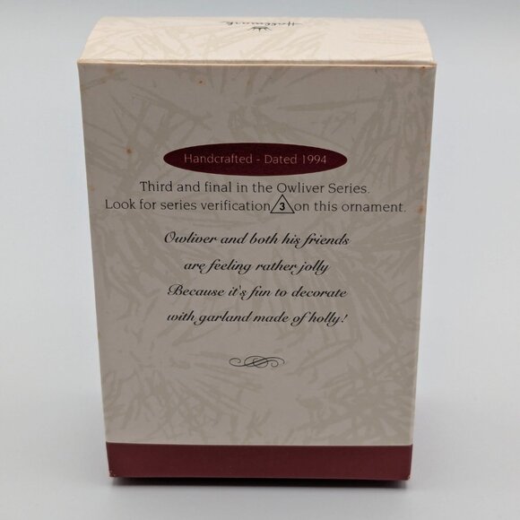 Hallmark Keepsake Owliver 1994, 3rd and Final in the Owliver Series - Picture 9 of 11